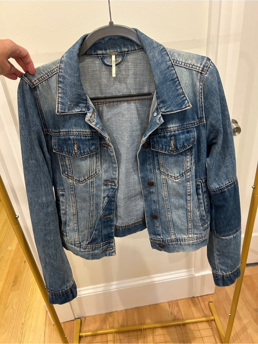 Free People Women's Blue Denim Jacket